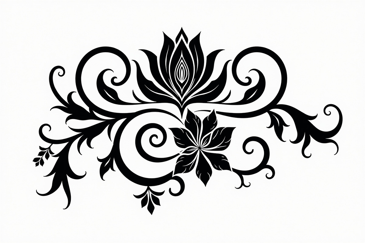 Vintage Flower Ornament Set, an Illustration by Creativeshirt (Photo 4 of 21)