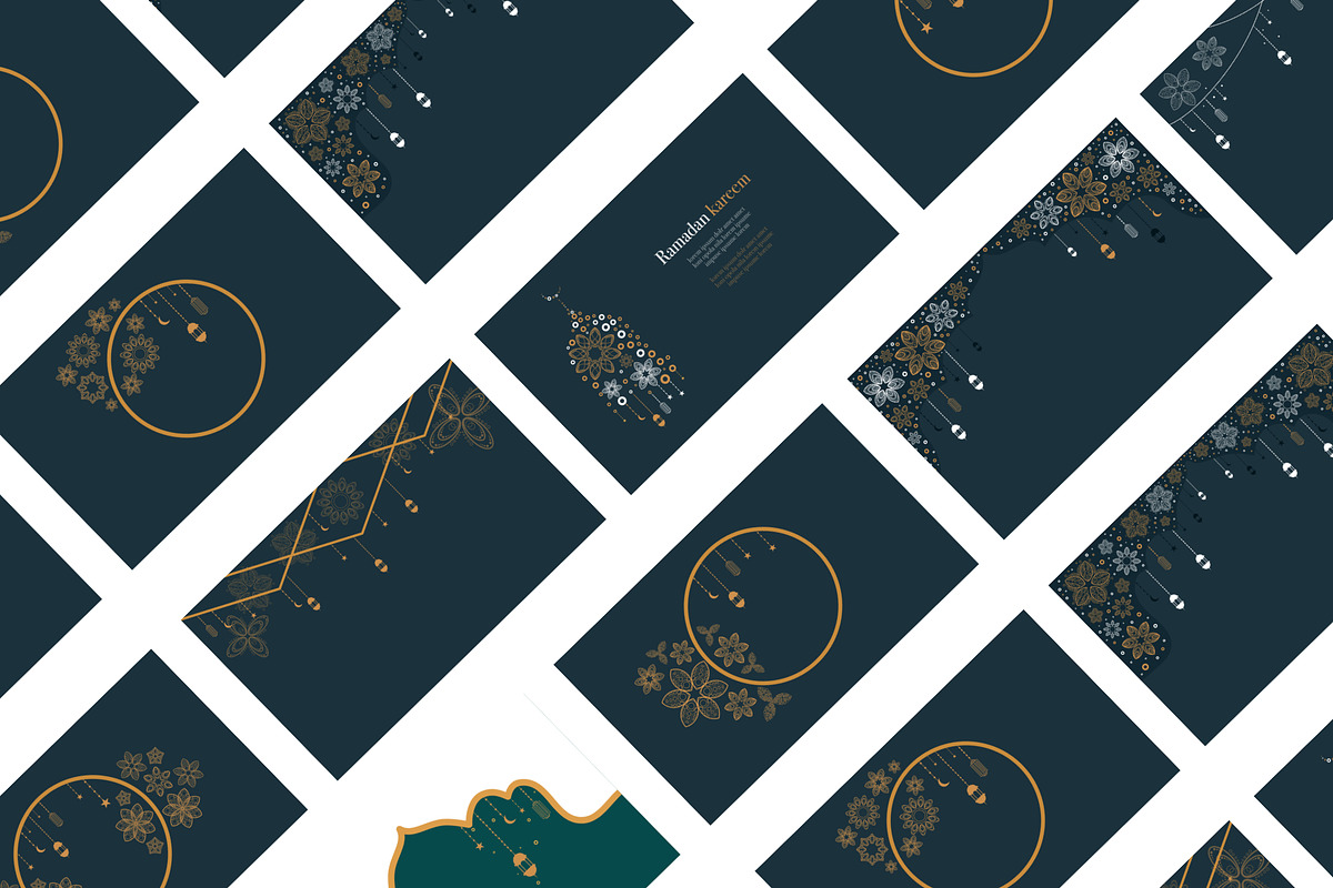 Ramadan ornament background design, a Decorative Illustration by foxndeer (Photo 2 of 4)
