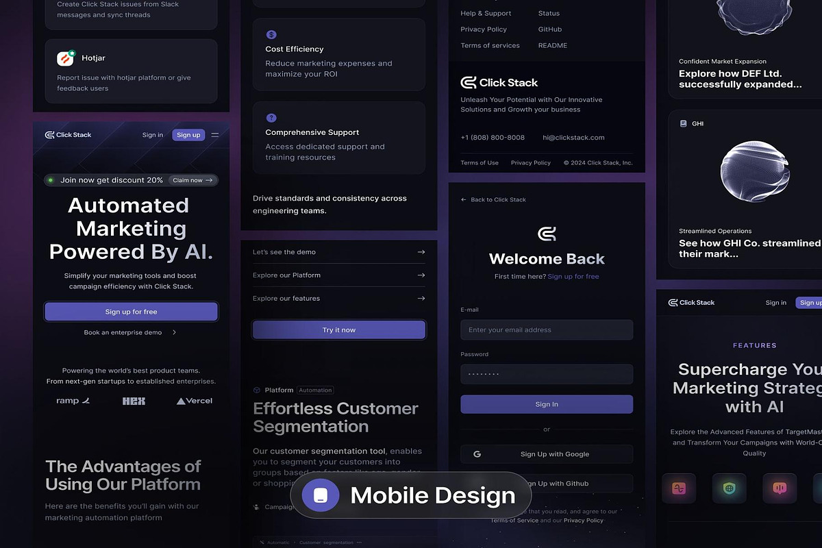 Click Stack - SaaS Web Templates, an UI Kit Template by Lumina_ui_ux202 (Photo 4 of 7)