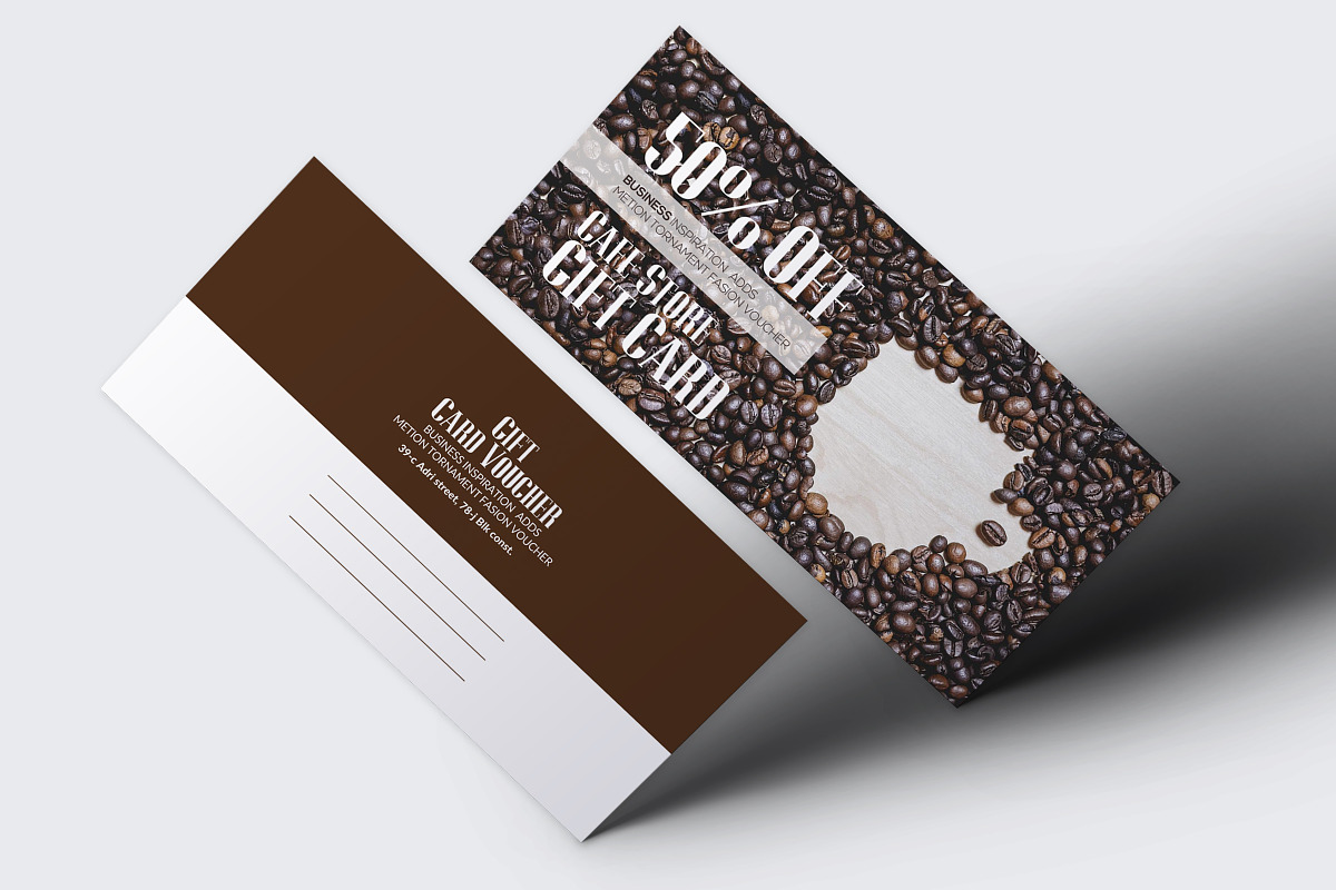 Cafe' Discount Gift Voucher, a Card Template by Business Flyers