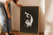 Pisces Zodiac Wall Art, a Person Illustration by Vasya Kobelev (Thumbnail 6 of 7)