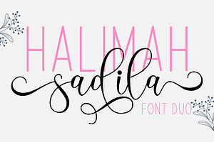 Halimah Sadila Script Font Duo