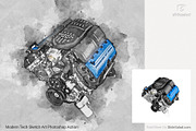 Tech Sketch Art Photoshop Action, an Action Add-On by SlideSalad (Thumbnail 8 of 49)