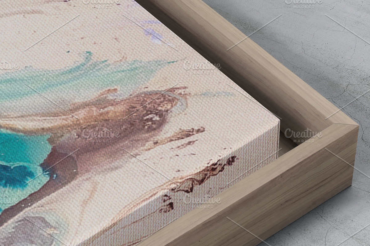 Wood Frame Canvas Mock-Up, a Pens & Pencil Mockup by desgiant (Photo 17 of 26)