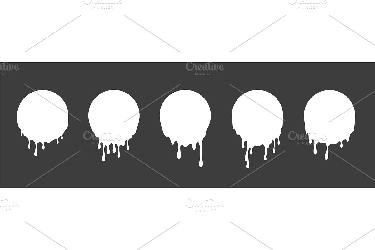 Streak round circles sticker. Melted, an Object Illustration by skripnikbb
