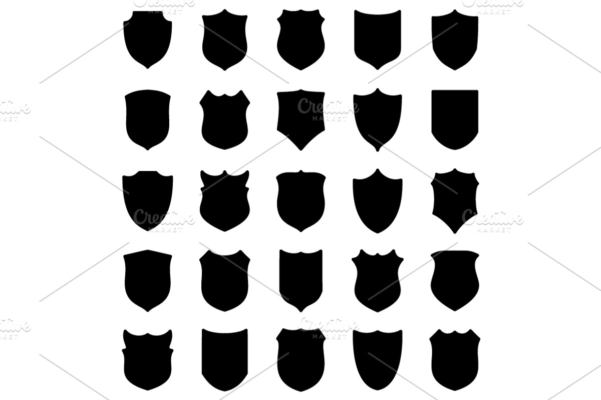 Vector Shields Big Set #2, a Decorative Illustration by MSA-Graphics