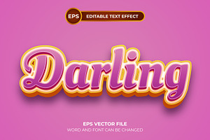 Darling editable text effect