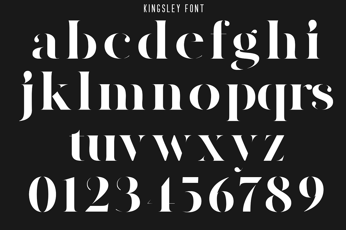 Kingsley – Modern Stencil Font, a Serif Font by 177Studio (Photo 6 of 8)