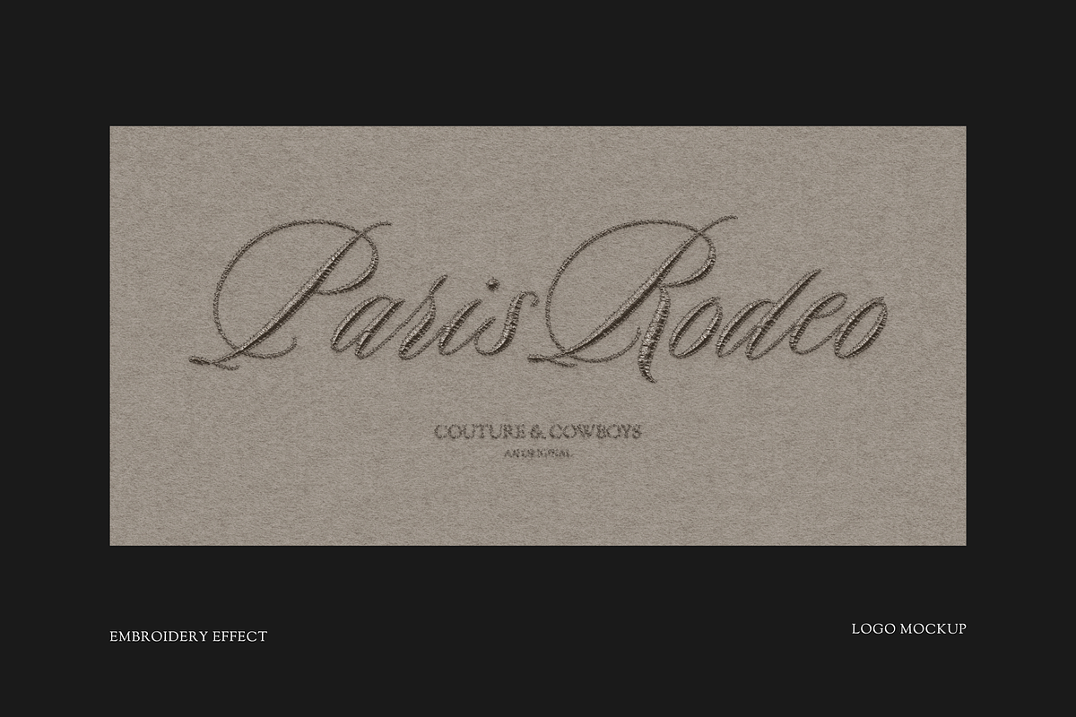 PARIS RODEO | Embroidery Logo Mockup, an Apparel Mockup by Duet Atelier (Photo 4 of 5)