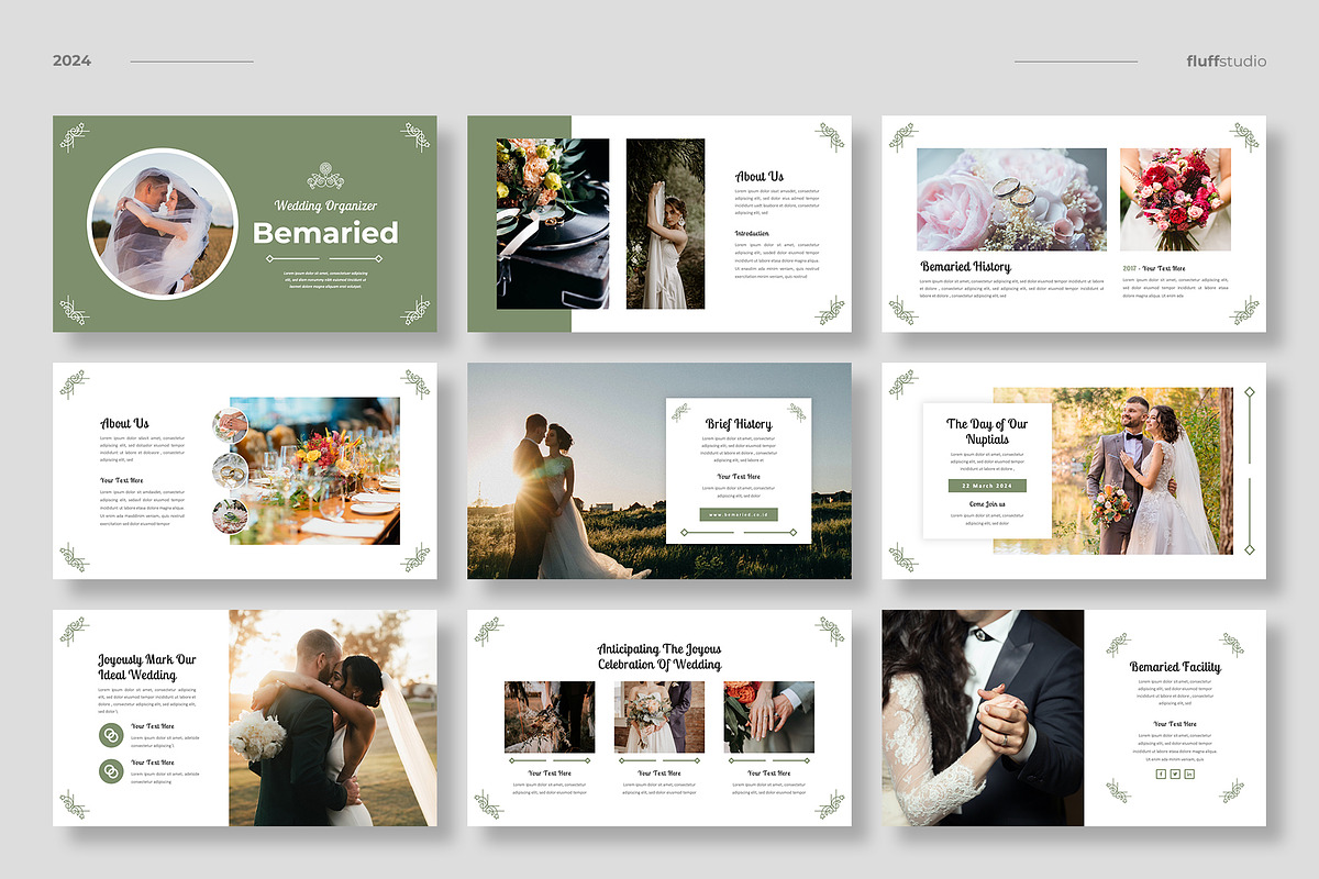 Wedding Google Slides Template, a Presentation Template by fluffstudio (Photo 2 of 5)