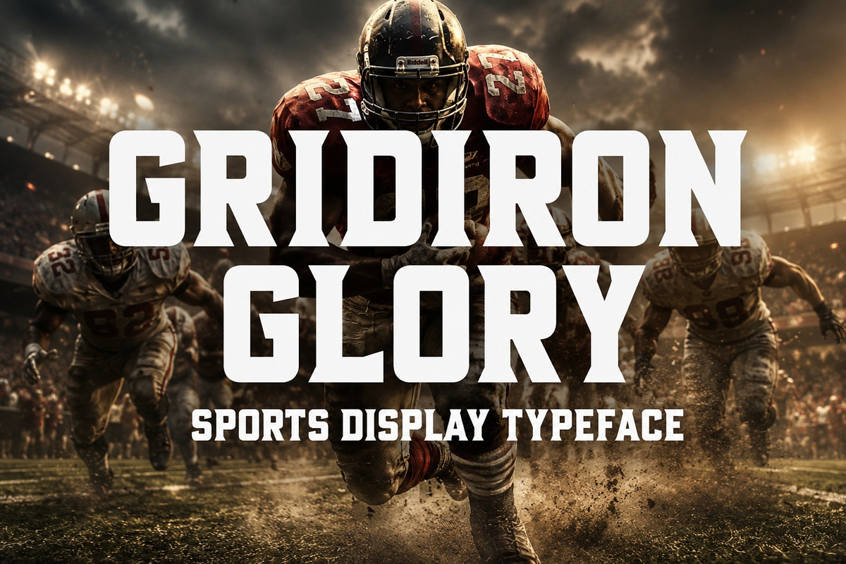 Gridiron Glory - Sport Typeface, a Sans Serif Font by HipFonts (Photo 1 of 9)