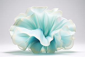 3d rendering of abstract blue flower, a Photo by Iftikhar Alam
