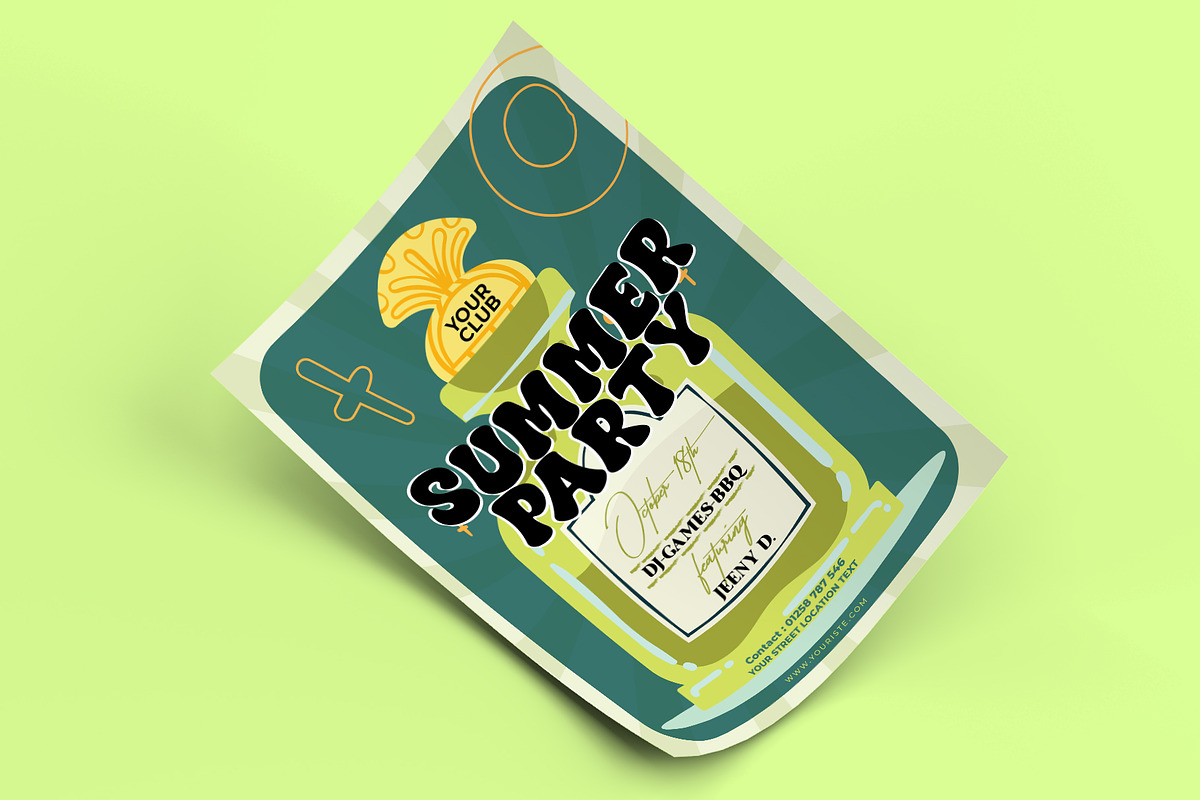 Summer Party Flyer Template, a Flyer Template by Sharifull11 (Photo 3 of 3)