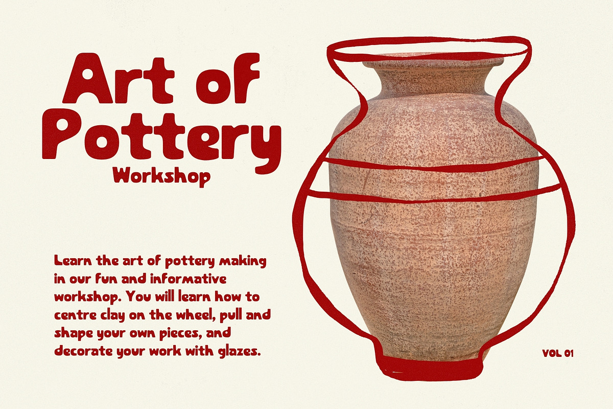 Claycraft - Handmade Display Font, a Sans Serif Font by HipFonts (Photo 6 of 10)