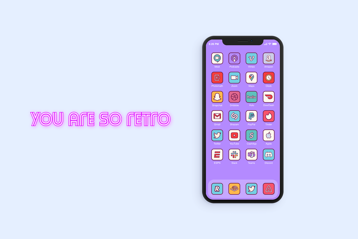 iOS 14 Retro Home Screen Icons, an Icon by Luna Studio (Photo 6 of 9)