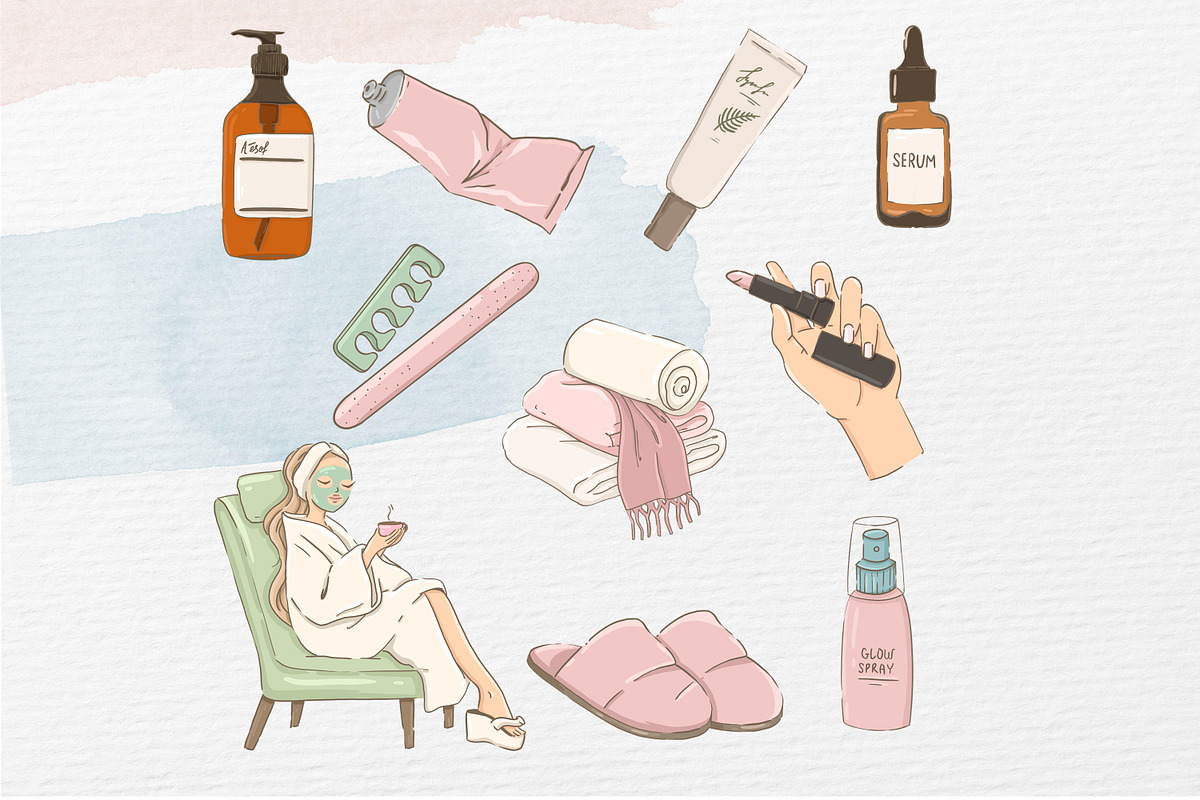 Self-Care Rituals PNG & EPS, a Healthcare Illustration by Marine art (Photo 3 of 4)