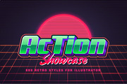 80s Retro Illustrator Styles, a Layer Style Add-On by Vector Galore (Thumbnail 3 of 12)