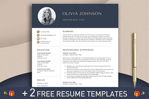 Resume Template CV With Cover Letter