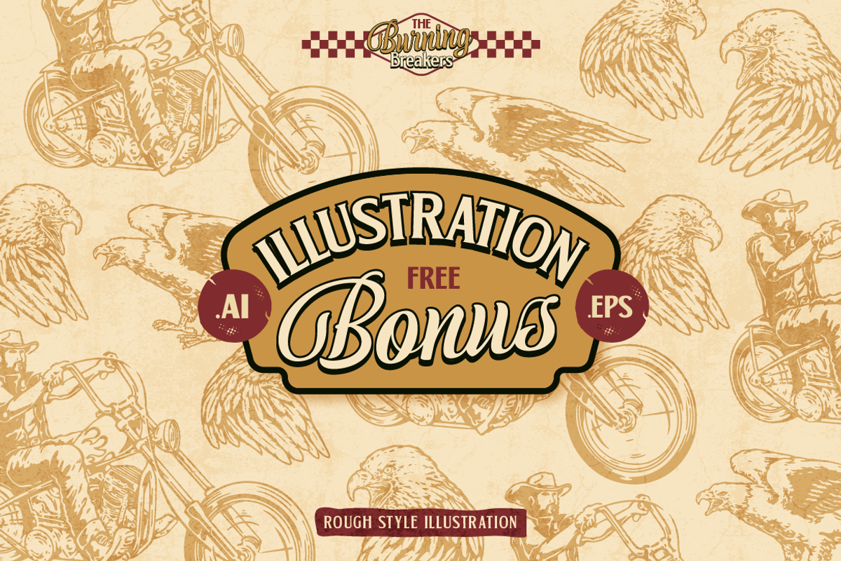 Burning Breakers -  Trio Fonts, a Script Font by Burntilldead (Photo 9 of 12)