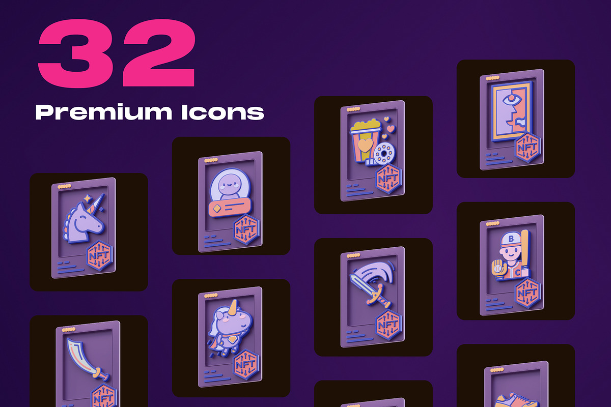 NFT 3D Icon Pack, an Icon by Dope Design (Photo 6 of 8)
