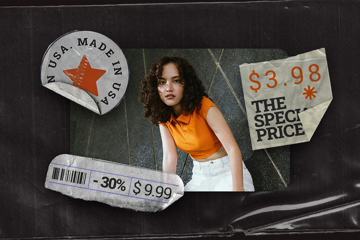 Sale Paper Stickers, an Object Graphic by Pixflow (Photo 2 of 7)