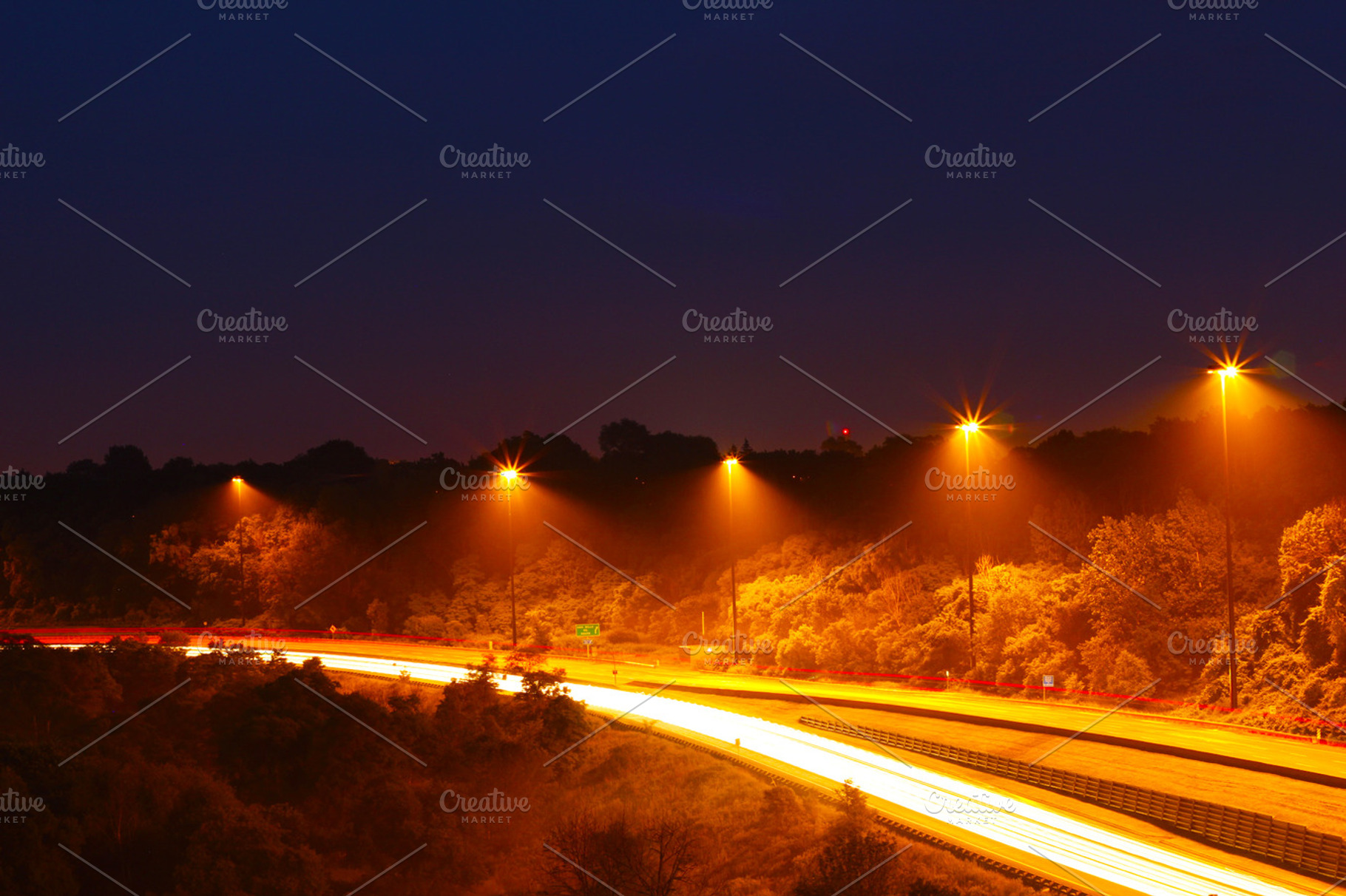 Nightfall stock photograph
