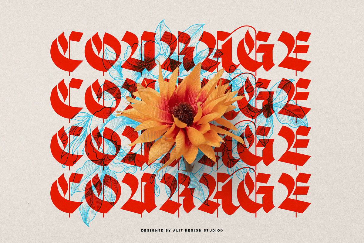 Blackther Typeface, a Blackletter Font by alit design (Photo 7 of 20)