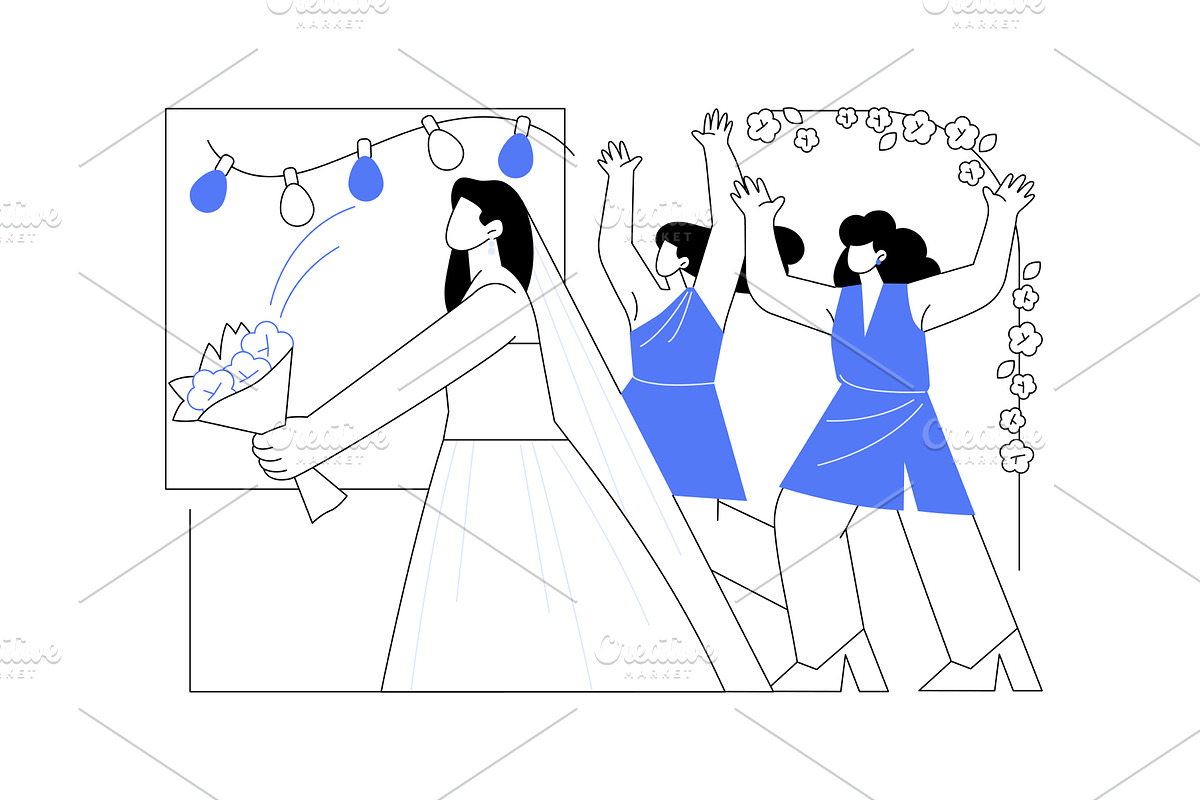 Bridal bouquet isolated cartoon, a Person Illustration by Visual Generation