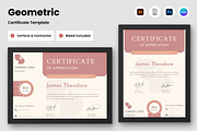 Geometric Certificate Template V4, a Print Template by twinstd (Thumbnail 1 of 3)