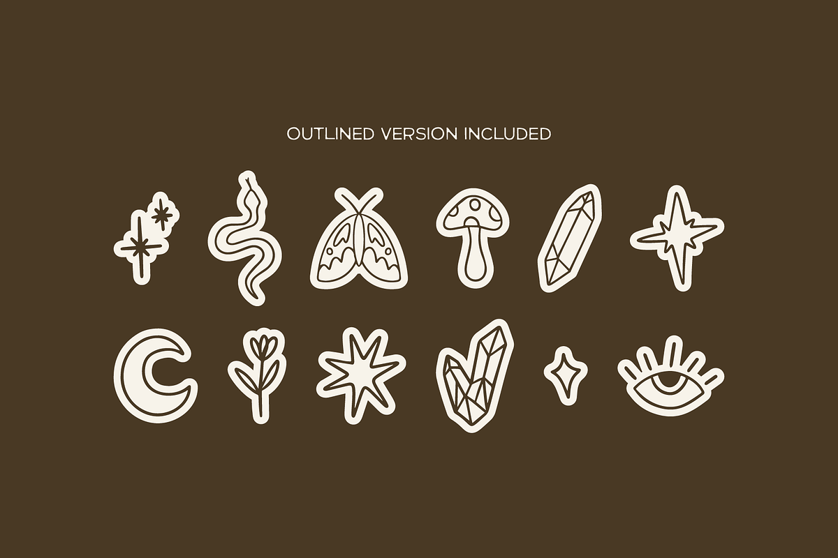 Witchy Icon Collection Pack, an Outline Icon by Pink Tiger Creative (Photo 2 of 4)