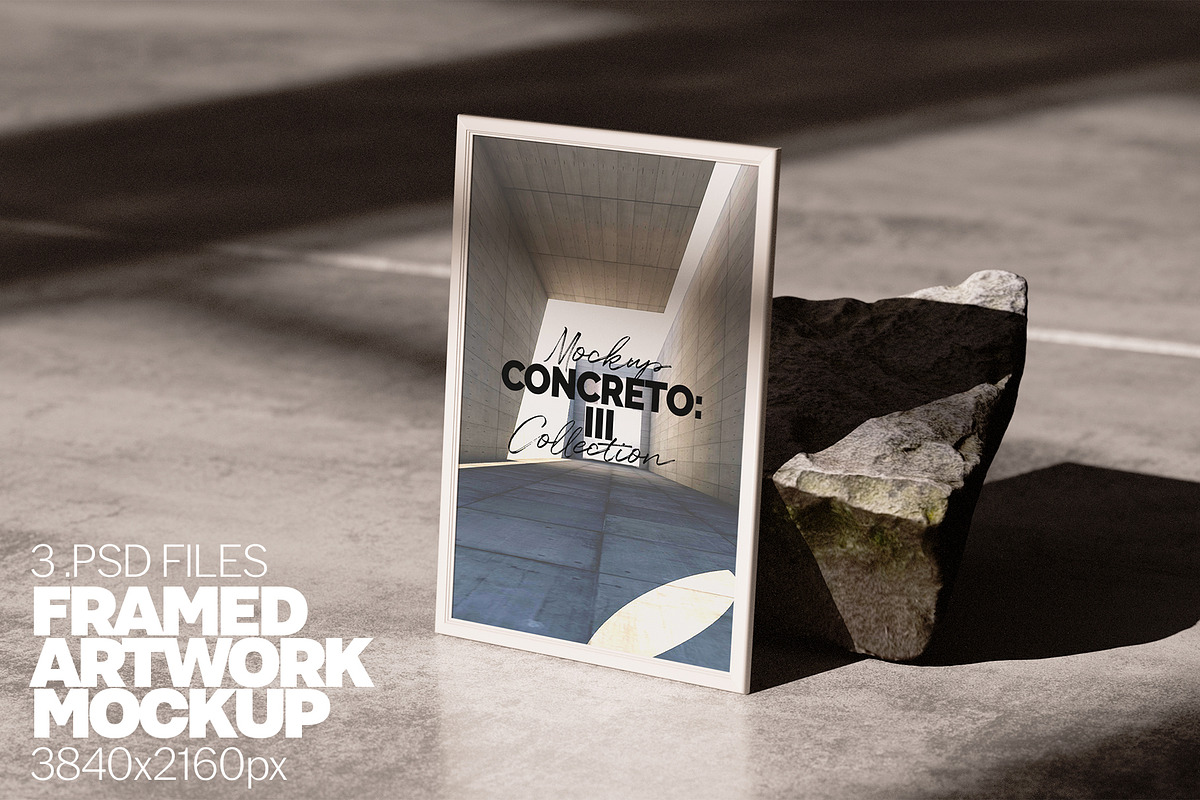 Framed Artwork Mockup – Concreto 3, a Merchandise Mockup by Banana Mockups (Photo 1 of 5)