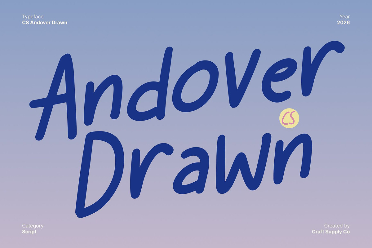 CS Andover Drawn, a Sans Serif Font by Craft Supply Co. (Photo 1 of 8)