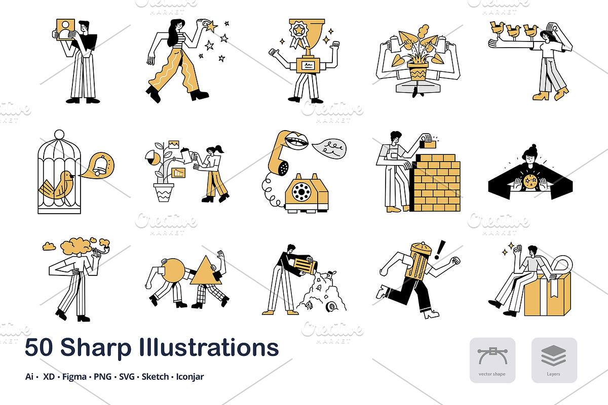 Sharp - 50 Illustrations, an Animal Illustration by Vectopus.com (Photo 1 of 4)
