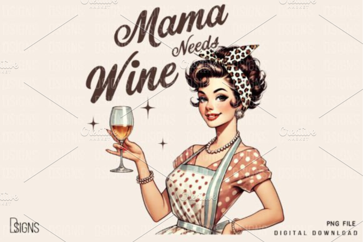 Vintage Mothers Day Funny Mama Bundl, a Product Mockup by Design Station (Photo 2 of 10)