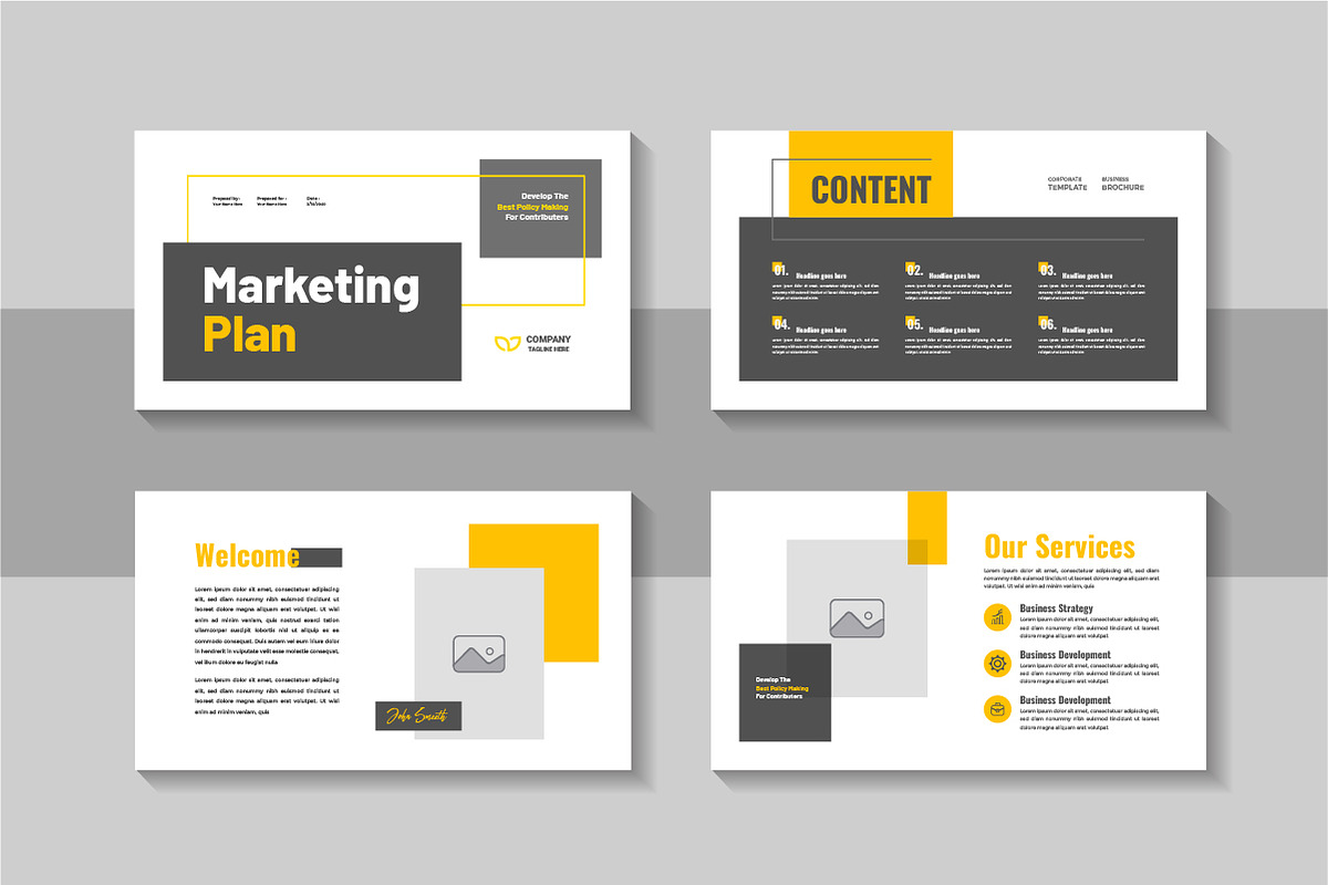 Business Marketing Plan Pitch Deck, a Presentation Template by Pavel_design (Photo 2 of 4)