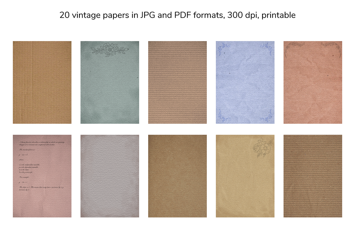 Vintage Ephemera, a Background Graphic by Digitaliya (Photo 2 of 7)