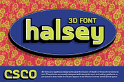 CS Halsey 3D, a Sans Serif Font by Craft Supply Co. (Thumbnail 1 of 8)