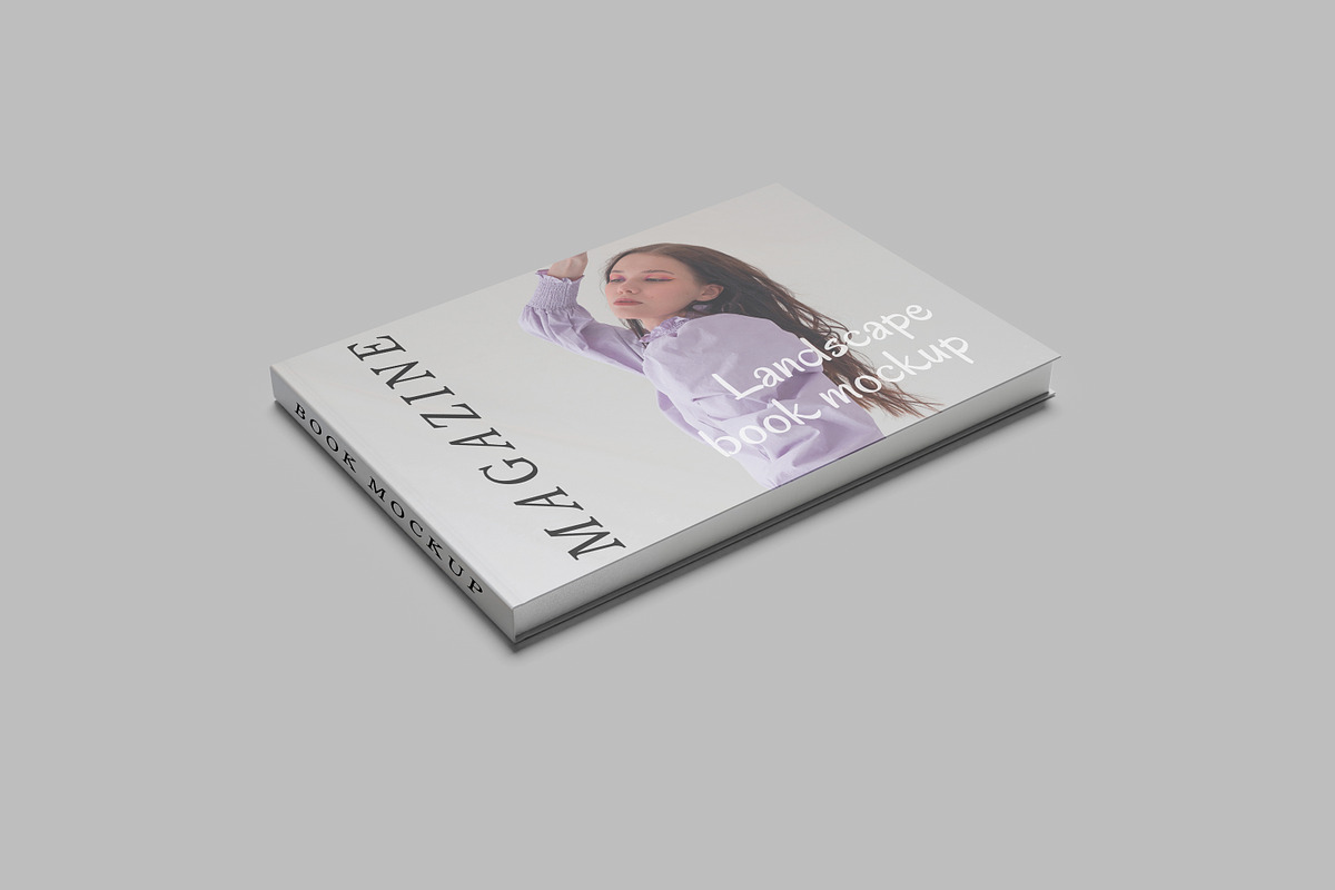 Landscape Magazine and Book Mockup, a Books & Magazine Mockup by ...