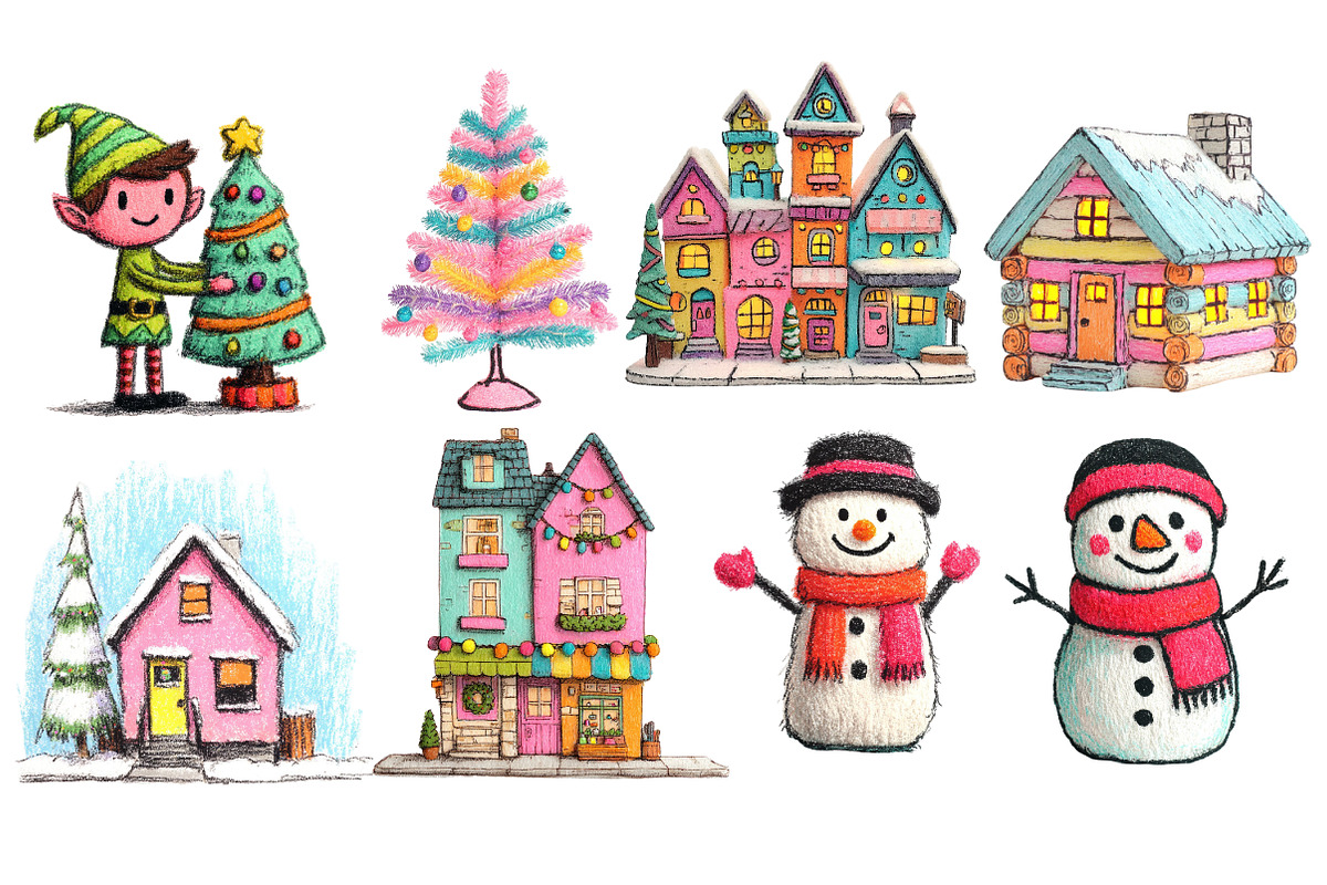 Watercolor Christmas Clipart Bundle, an Illustration by Designworld (Photo 3 of 5)