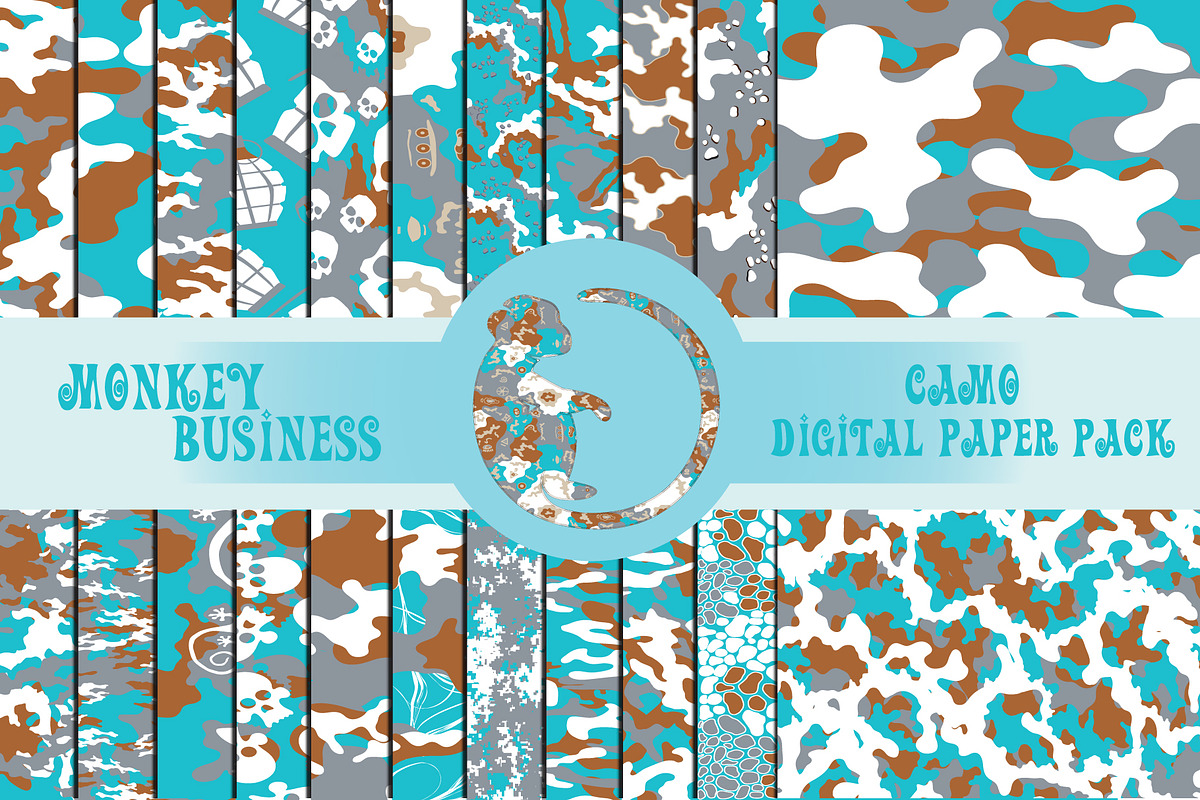 Colorful camo patterns, 300dpi, a Pattern Graphic by Monkey Business (Photo 1 of 6)