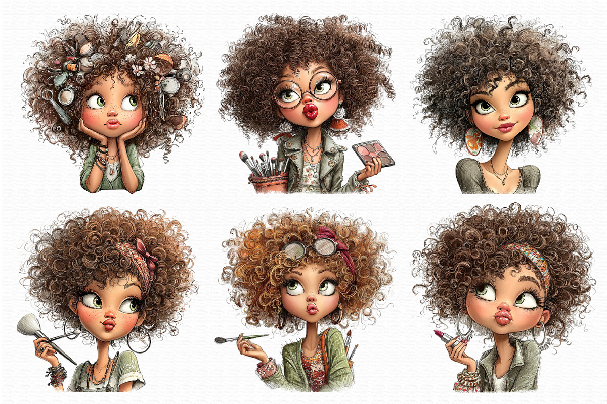 Makeup girl clipart, an Illustration by Libby Wishes (Photo 2 of 7)
