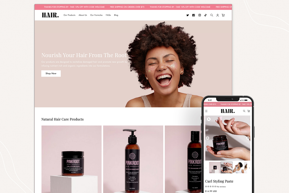 Hair - Beauty Haircare Shopify Theme, a Shopify Template by InspiredTheme (Photo 1 of 9)