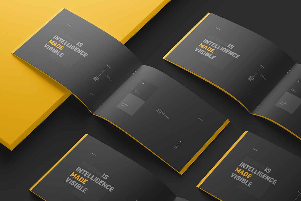 A4 Landscape Brochure Mockup Set, a Books & Magazine Mockup by Toasin ...