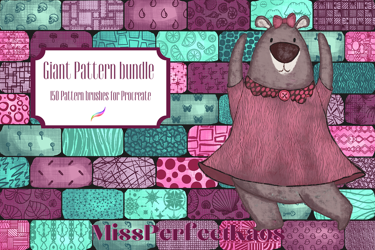 Pattern Bundle-Procreate Brushes, a Brush Add-On by MissPerfectKaos (Photo 6 of 9)