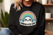 Funny,Rainbows After Rain Sticker PN, an Illustration by DreamCafeArt (Thumbnail 2 of 7)