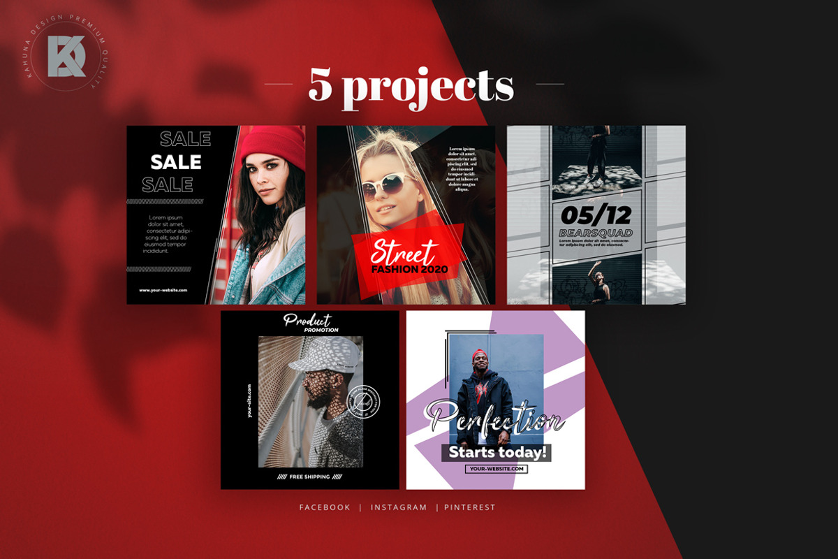Trend Social Media Pack, a Social Media Template by Kahuna Design (Photo 5 of 6)