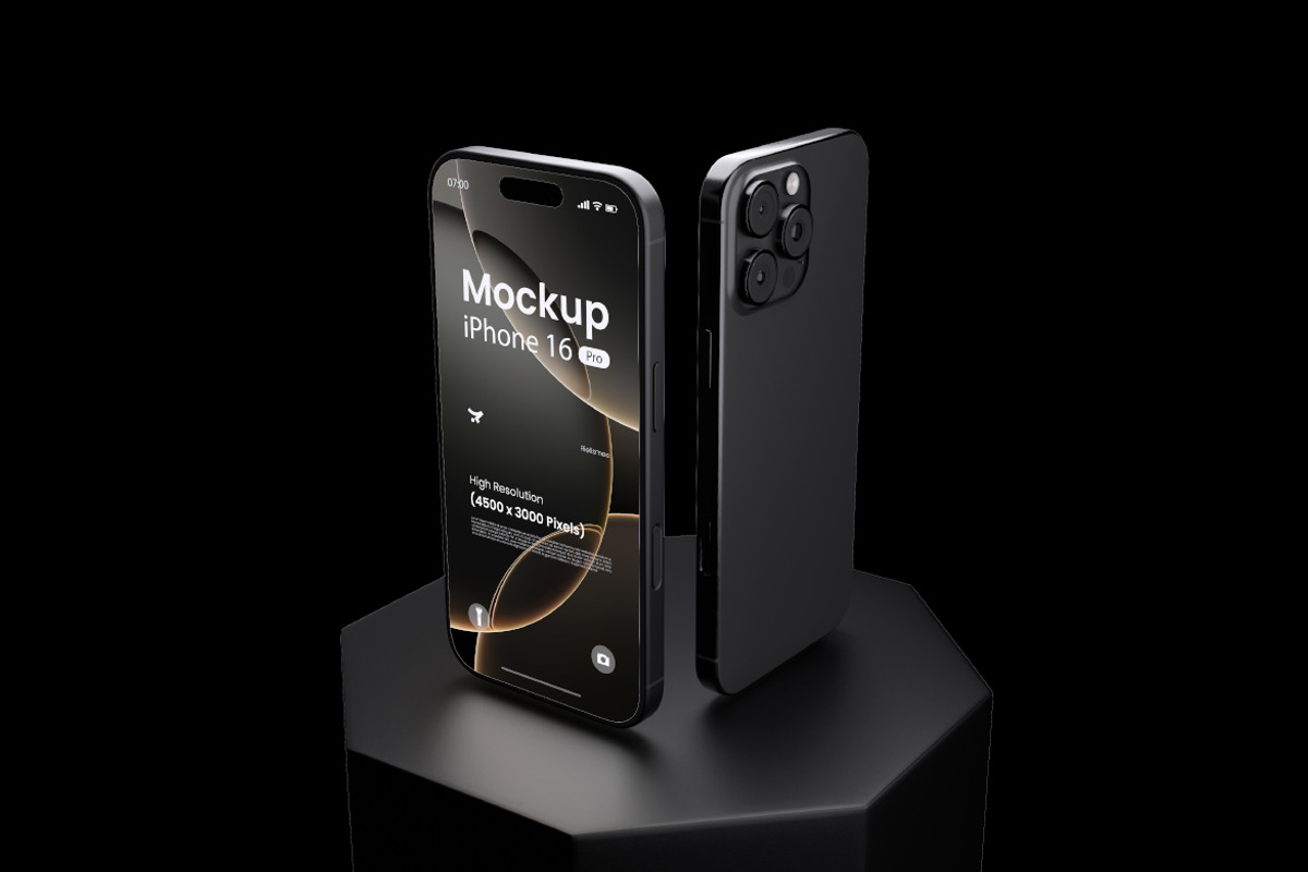 iPhone 16 Pro Mockup Bundle Set, an iPhone Mockup by Rielismee (Photo 4 of 5)
