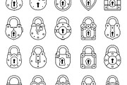 Collection of 20 vintage padlock, an Object Illustration by LogosDen (Thumbnail 2 of 3)
