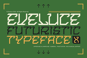 Eveluce Futuristic Font