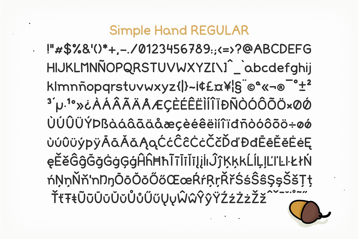 Simple Hand handwritten font, a Sans Serif Font by Side Project (Photo 2 of 4)